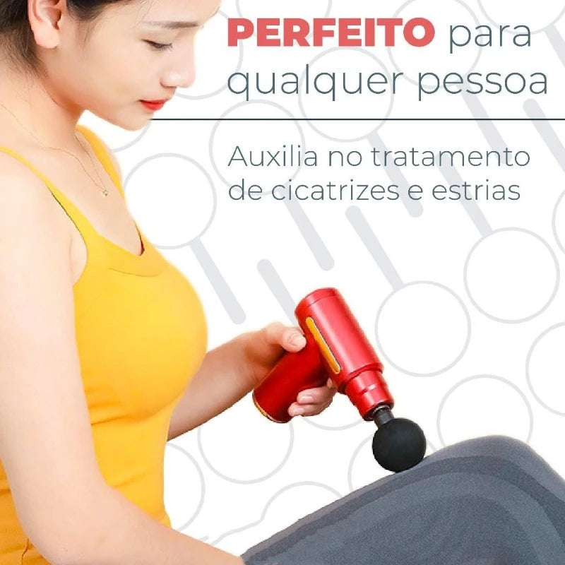 RelaxPulse: Pistola Elétrica Massageadora Muscular Profissional Recarregável Linha Premium