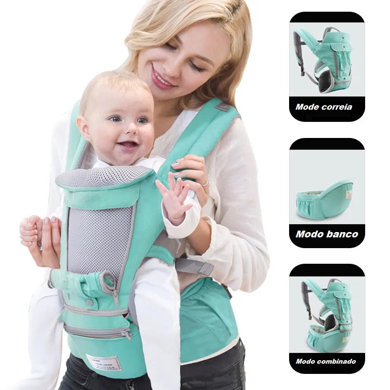 0-36 Meses Suporte Ergonômico para Bebês - Canguru, Mochila e Sling Frontal para Viagem com Bebês e Crianças