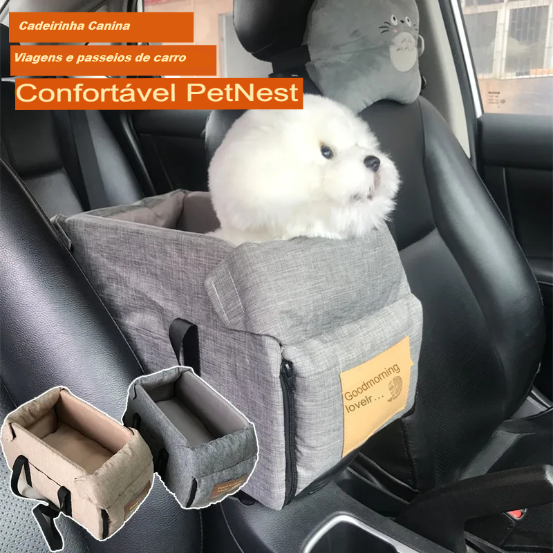 Apresentamos a Cadeirinha Canina para Viagens de Carro, uma solução de transporte cuidadosamente projetada para garantir o conforto e a segurança do seu fiel companheiro em todas as viagens.  Fabricado com materiais de alta qualidade, este assento é confeccionado com 100% algodão, garantindo durabilidade e conforto duradouros para seu cãozinho. tem nas cores cinza e cáqui.