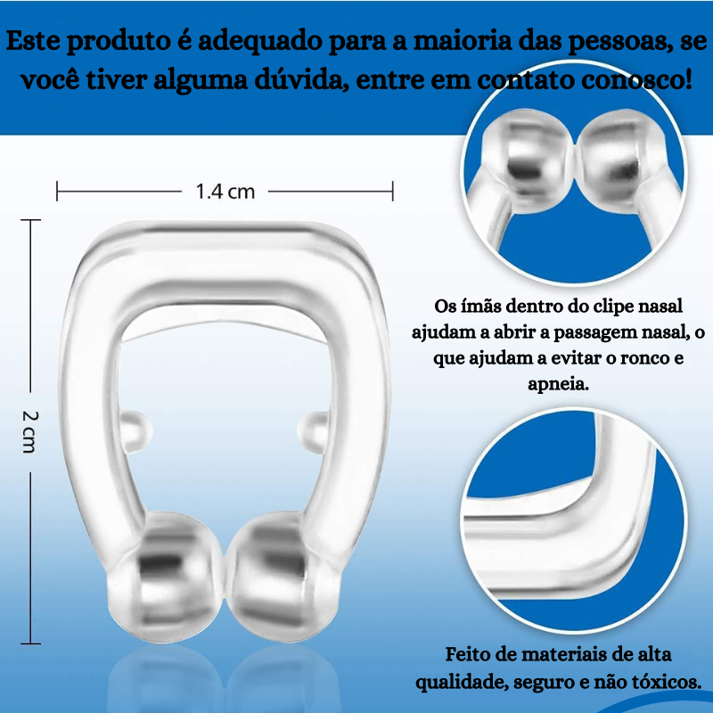 CLIP MAGNÉTICO: Diminua o ronco e a apeia melhore sua qualidade de vida